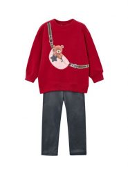 Mayoral Komplet bluza i legginsy 4727 Kolorowy Regular Fit. Bluzy dziewczęce Mayoral, bez wzorów, z bawełny, bez ramiączek, bez kaptura. Za 169.99 zł.