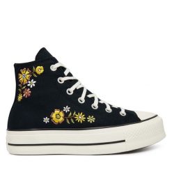 Trampki Converse. Czarne trampki damskie Converse, bez wzorów, bez zapięcia. Za 449.99 zł.