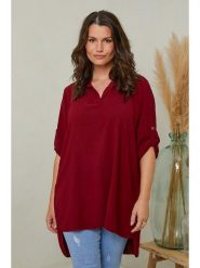 Curvy Lady Bluzka w kolorze bordowym rozmiar: 40/42. Czerwone bluzki damskie Curvy Lady, bez wzorów, klasyczne, bez kołnierzyka, bez ramiączek. Za 152.26 zł.