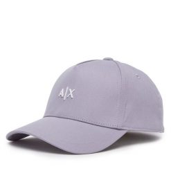 Czapka z daszkiem Armani Exchange. Fioletowe czapki z daszkiem damskie Armani Exchange, bez wzorów. Za 89.99 zł.