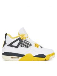 Nike Sneakersy Air Jordan 4 Retro AQ9129 101 Biały. Białe obuwie sportowe damskie Nike, ze skóry, bez zapięcia. Za 899.99 zł.