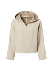 Opus Damska bluza z kapturem - Gubel Kobiety Sztuczne włókno beżowy marmurkowy, 36. Brązowe bluzy damskie Opus, bez wzorów, z materiału, z kapturem. Za 349.95 zł.