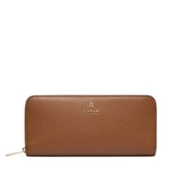 Portfel Furla. Brązowe portfele damskie Furla, bez wzorów. Za 764.99 zł.