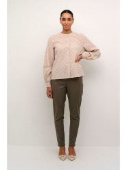 Kaffe Spodnie chino "Loraine" w kolorze brązowym rozmiar: 44. Brązowe spodnie materiałowe damskie Kaffe, bez wzorów. Za 113.99 zł.