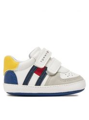 Tommy Hilfiger Sneakersy Flag Low Sneaker T0B9-33830-1755 Biały. Białe buty sportowe chłopięce Tommy Hilfiger, ze skóry, bez zapięcia. Za 129.99 zł.