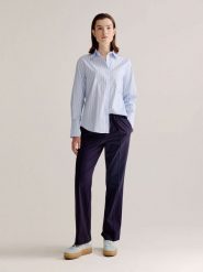 Josephine & Co Spodnie "Ludo" w kolorze granatowym rozmiar: 42. Niebieskie spodnie materiałowe damskie Josephine & Co, bez wzorów, z materiału. Za 239.99 zł.