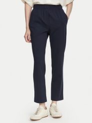 Weekend Max Mara Spodnie materiałowe Elfo 2625786011 Granatowy Regular Fit. Niebieskie spodnie materiałowe damskie Weekend Max Mara, bez wzorów, z bawełny. Za 789.99 zł.