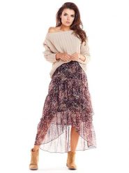 Awama Spódnica w kolorze różowym ze wzorem rozmiar: L/XL. Różowe spódnice damskie Awama, l, bez wzorów, midi. Za 149.99 zł.