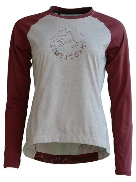 Zimtstern Koszulka kolarska "Pure Flowz" w kolorze szaro-czerwonym rozmiar: XS. Czerwone koszulki damskie Zimtstern, xs, bez wzorów, z materiału, bez kołnierzyka, bez ramiączek. Za 109.26 zł.