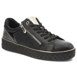 Czarne Sneakersy Marco Tozzi Sportowe Obuwie Damskie. Czarne obuwie sportowe casual damskie Marco Tozzi, z materiału. Za 309.00 zł.