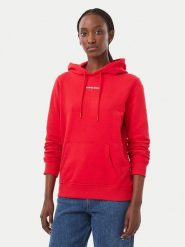 Tommy Jeans Bluza Classic Logo DW0DW23537 Czerwony Regular Fit. Czerwone bluzy damskie Tommy Jeans, s, bez wzorów, z bawełny, bez kaptura. Za 394.99 zł.