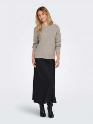 ONLY Sweter w kolorze szarobrązowym rozmiar: L. Brązowe swetry klasyczne damskie Only, l, z wełny, bez kołnierzyka. Za 65.85 zł.