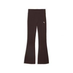 Damskie rozkloszowane legginsy Essentials z wysokim stanem PUMA. Brązowe legginsy damskie Puma, xl, bez wzorów, z bawełny. Za 129.00 zł.