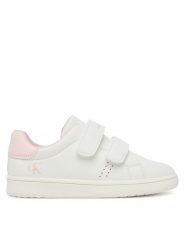 Calvin Klein Sneakersy Low Cut Velcro Sneaker V1A9-83087-1355 S Biały. Białe buty sportowe dziewczęce Calvin Klein, bez wzorów, ze skóry, bez zapięcia. Za 279.99 zł.