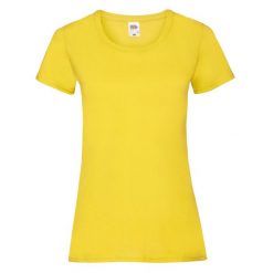Koszulka Damska Valueweight. Żółte bluzki damskie Fruit of the Loom, xl, bez wzorów, sportowe, bez kołnierzyka, bez ramiączek. Za 30.99 zł.