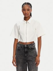 HUGO Koszula Evianne 50531546 Biały Regular Fit. Białe koszule damskie Hugo, bez wzorów, z bawełny, bez kołnierzyka, bez ramiączek. Za 279.99 zł.