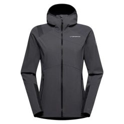 Damska kurtka z kapturem La Sportiva Aequilibrium Speed. Szare kurtki sportowe damskie La Sportiva, m, bez wzorów, z softshellu, z kapturem. Za 728.50 zł.