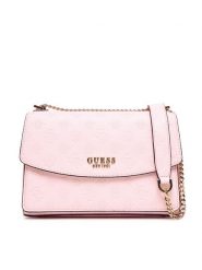 Guess Torebka Phoebe HWPD96 65210 Różowy. Czerwone listonoszki damskie Guess, z aplikacjami, ze skóry, bez dodatków. Za 399.99 zł.