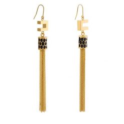 Kolczyki Elisabetta Franchi. Żółte kolczyki damskie Elisabetta Franchi, złote. Za 1,129.00 zł.
