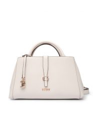 Guess Torebka Carrie HWVG98 96060 Écru. Kuferki damskie Guess, z aplikacjami, ze skóry, bez dodatków. Za 639.99 zł.