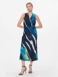 DKNY Sukienka letnia P3JBVV06 Kolorowy Regular Fit. Sukienki damskie DKNY, bez wzorów, z syntetyku, bez ramiączek. Za 569.99 zł.