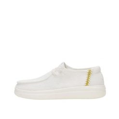 HEYDUDE Damskie Mokasyny Wendy Rise Perf Canvas. Białe mokasyny damskie Hey dude, z materiału, bez obcasa. Za 229.00 zł.