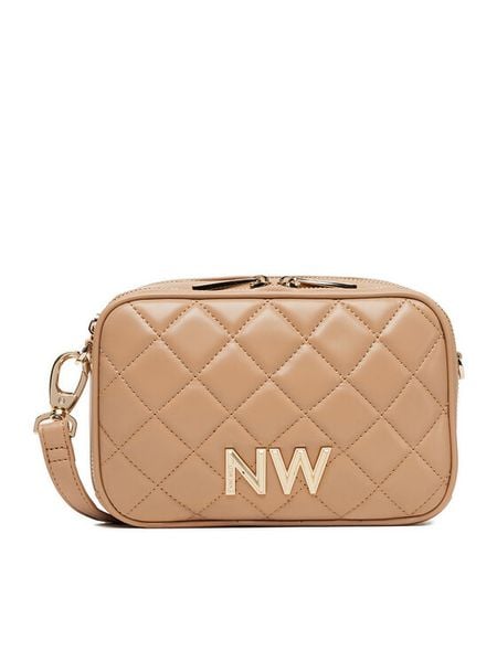 Nine West Torebka CEO-Greenwich-Glam-LX7669 Beżowy. Brązowe listonoszki damskie Nine West, bez wzorów, bez dodatków. Za 279.99 zł.