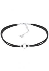 Elli Choker damski Trend koło z zamszu w kolorze czarnym, srebro próby 925 Sterling Silver Naszyjniki 1 ct Damski. Czarne naszyjniki damskie Elli, srebrne. Za 249.89 zł.