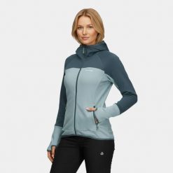 Bluza damska elastyczna Alpinus UBA. Niebieskie bluzy damskie Alpinus, xl, bez wzorów, z elastanu, bez kaptura. Za 279.00 zł.