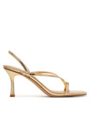 Aldo Sandały Riva 14213553 Złoty. Żółte kozaki damskie ALDO, ze skóry, bez obcasa, na szpilce, bez zapięcia. Za 339.99 zł.