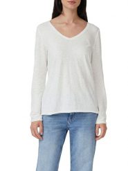 S.Oliver Koszulka w kolorze białym rozmiar: 40. Białe bluzki damskie S.Oliver, s, bez wzorów, z bawełny, bez kołnierzyka, bez ramiączek. Za 52.99 zł.