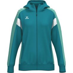 Bluza damska z kapturem Erima Celebrate 125 Training. Niebieskie bluzy damskie Erima, bez wzorów, z materiału, z kapturem. Za 249.80 zł.