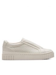 Clarks Sneakersy Mayhill Bay 26181207 Biały. Białe obuwie sportowe damskie Clarks, ze skóry, bez zapięcia. Za 339.99 zł.