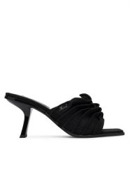 KARL LAGERFELD Klapki Karmel KL33604 Czarny. Czarne klapki damskie KARL LAGERFELD, bez wzorów, z materiału, bez obcasa, bez zapięcia. Za 842.99 zł.