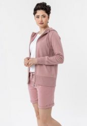 Szorty dresowe M-HOLY. Czerwone szorty damskie Volcano, bez wzorów, z bawełny. Za 89.99 zł.