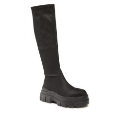 Kozaki Jenny Fairy. Czarne kozaki damskie Jenny Fairy, bez obcasa, na płaskiej podeszwie, bez zapięcia. Za 149.99 zł.