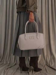 GINO ROSSI Torebka C-LDA8555 Szary. Szare torebki klasyczne damskie Gino Rossi, z materiału, bez dodatków. Za 229.99 zł.