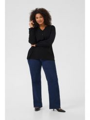 KAFFE curve Bluzka w kolorze czarnym rozmiar: 54. Czarne bluzki damskie KAFFE curve, bez wzorów, z wiskozy, bez kołnierzyka, bez ramiączek. Za 91.34 zł.