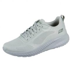 Buty do chodzenia damskie Skechers 117209SAGE. Białe obuwie sportowe damskie Skechers, z gumy, bez zapięcia, trekkingowe. Za 269.99 zł.
