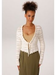 Aniston Kardigan w kolorze kremowym rozmiar: 36. Brązowe kardigany damskie Aniston, bez wzorów, z bawełny. Za 104.99 zł.