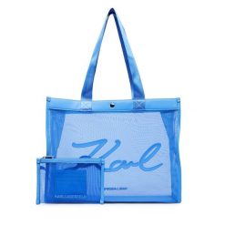 Torebka KARL LAGERFELD. Szare shopper bag KARL LAGERFELD, bez wzorów, bez dodatków. Za 779.99 zł.
