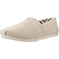 Sandały TOMS 10018736T Beżowy. Brązowe sandały damskie TOMS, bez wzorów, z tkaniny, bez obcasa, bez zapięcia. Za 234.99 zł.