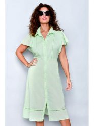 H.H.G. Sukienka w kolorze zielonym rozmiar: S. Zielone sukienki damskie H.H.G., bez wzorów, z bawełny, bez ramiączek. Za 43.88 zł.