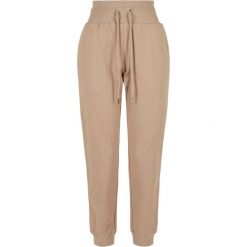 Damskie spodnie dresowe z wysokim stanem Urban Classics Organic. Brązowe spodnie sportowe damskie Urban Classics, bez wzorów, z dresówki, z podwyższonym stanem. Za 277.00 zł.