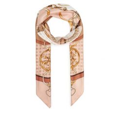 Chusta Guess. Brązowe chusty damskie Guess, z aplikacjami. Za 219.99 zł.