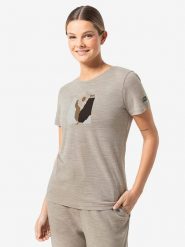 Super.natural Koszulka funkcyjna "Rio Grande" w kolorze beżowym rozmiar: XS. Brązowe koszulki damskie super.natural, xs, bez wzorów, z materiału, bez kołnierzyka, bez ramiączek. Za 152.99 zł.