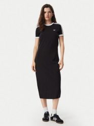 Adidas Sukienka codzienna 3 Stripes KD7978 Czarny Slim Fit. Czarne sukienki damskie Adidas, bez wzorów, z bawełny, bez ramiączek. Za 278.99 zł.