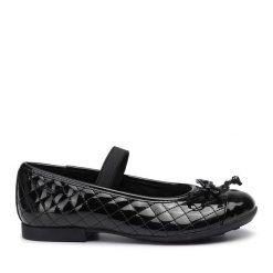 Baleriny Geox. Czarne baleriny dziewczęce Geox, bez wzorów, bez obcasa, bez zapięcia. Za 199.99 zł.