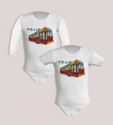 Jelcz PR110 — body (Rozmiar: 3M; Długość rękawa: krótki; Rodzaj nadruku: Jelcz PR110). Body niemowlęce nikiniki, bez wzorów, z bawełny, bez kołnierzyka, bez ramiączek. Za 59.00 zł.