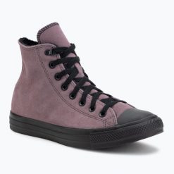 Trampki Converse Chuck Taylor All Star Hi Suede Faux Fur. Szare trampki damskie Converse, bez wzorów, bez zapięcia. Za 259.99 zł.